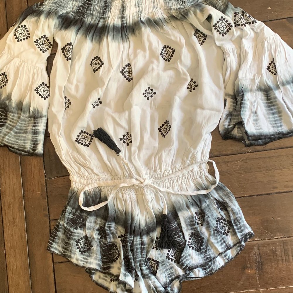 RAGA ROMPER BLACK/WHITE WOMAN'S XS